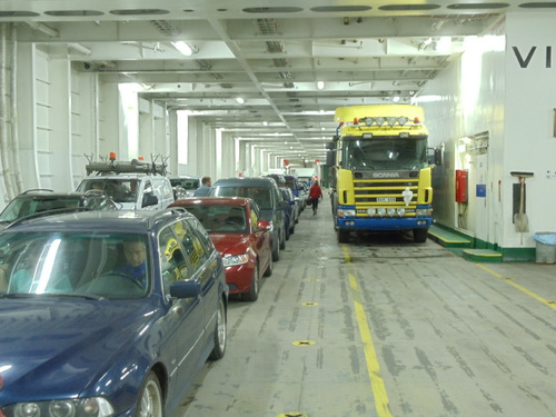 View of the Cargo Hold (our Barn Red Volvo).